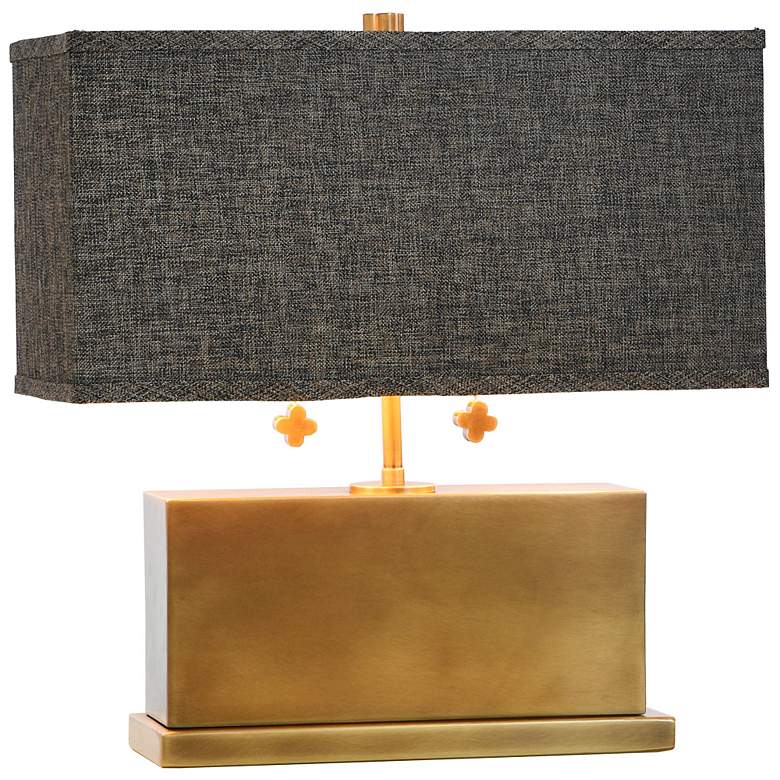 Image 3 Tamara Day Eleanora 17"H Polished Brass Table Lamp With Dark Brown Shade more views