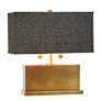 3_Tamara Day Eleanora 17"H Polished Brass Table Lamp With Dark Brown Shade more views