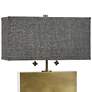 5_Tamara Day Eleanora 17"H Polished Brass Table Lamp With Dark Brown Shade more views