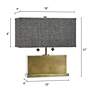 7_Tamara Day Eleanora 17"H Polished Brass Table Lamp With Dark Brown Shade more views