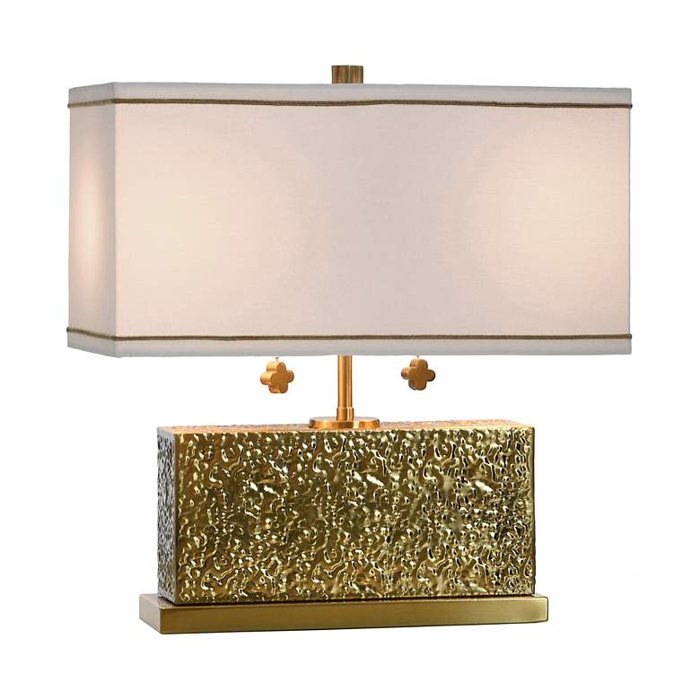Image 3 Tamara Day Eleanora 17" High Hammered Steel Table Lamp With Off-White Shade more views