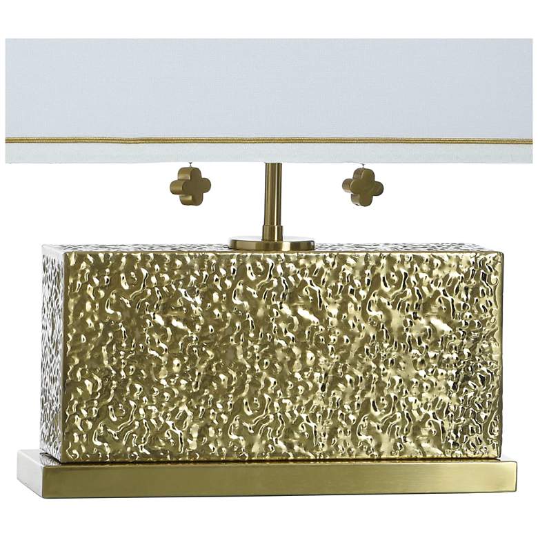 Image 4 Tamara Day Eleanora 17" High Hammered Steel Table Lamp With Off-White Shade more views