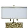 5_Tamara Day Eleanora 17" High Hammered Steel Table Lamp With Off-White Shade more views