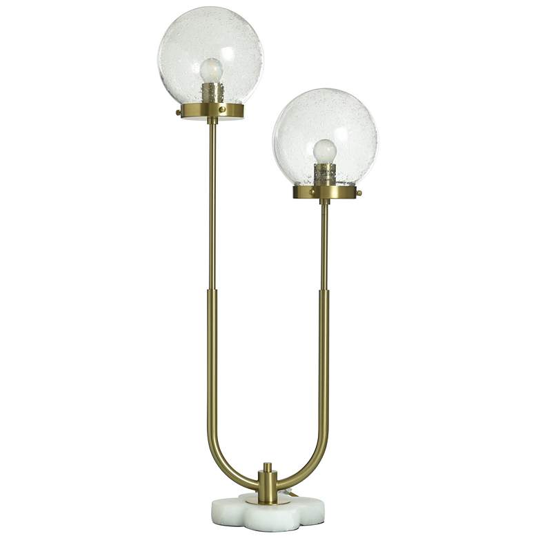Image 2 Tamara Day Eloise 36"H Brass & White Table Lamp With Seeded Globes