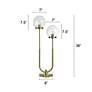 7_Tamara Day Eloise 36"H Polished Brass Table Lamp With Seeded Globes more views