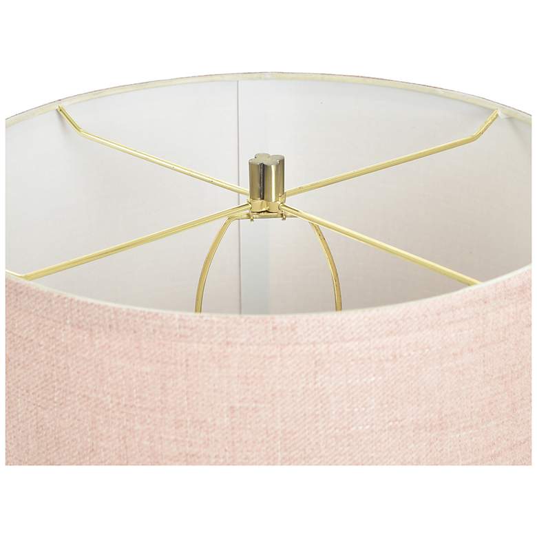 Image 6 Tamara Day Gwendolyn 18"H White & Gold Table Lamp With Textured Pink Shade more views