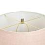6_Tamara Day Gwendolyn 18"H White & Gold Table Lamp With Textured Pink Shade more views