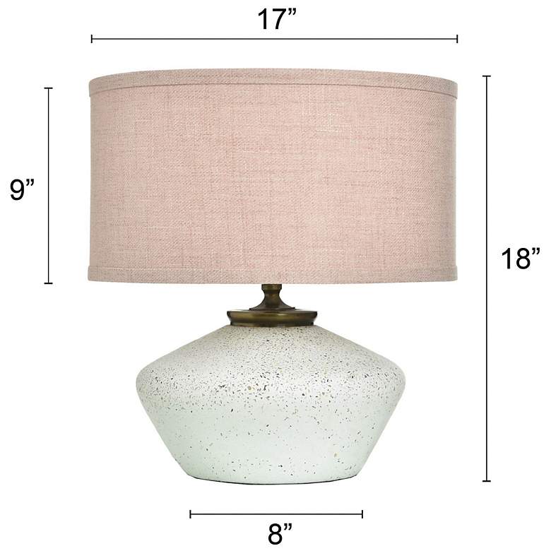 Image 7 Tamara Day Gwendolyn 18"H White & Gold Table Lamp With Textured Pink Shade more views