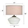 7_Tamara Day Gwendolyn 18"H White & Gold Table Lamp With Textured Pink Shade more views