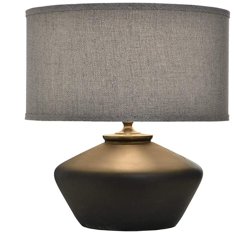 Image 3 Tamara Day Gwendolyn 18" High Matte Black Table Lamp With Grey Shade more views