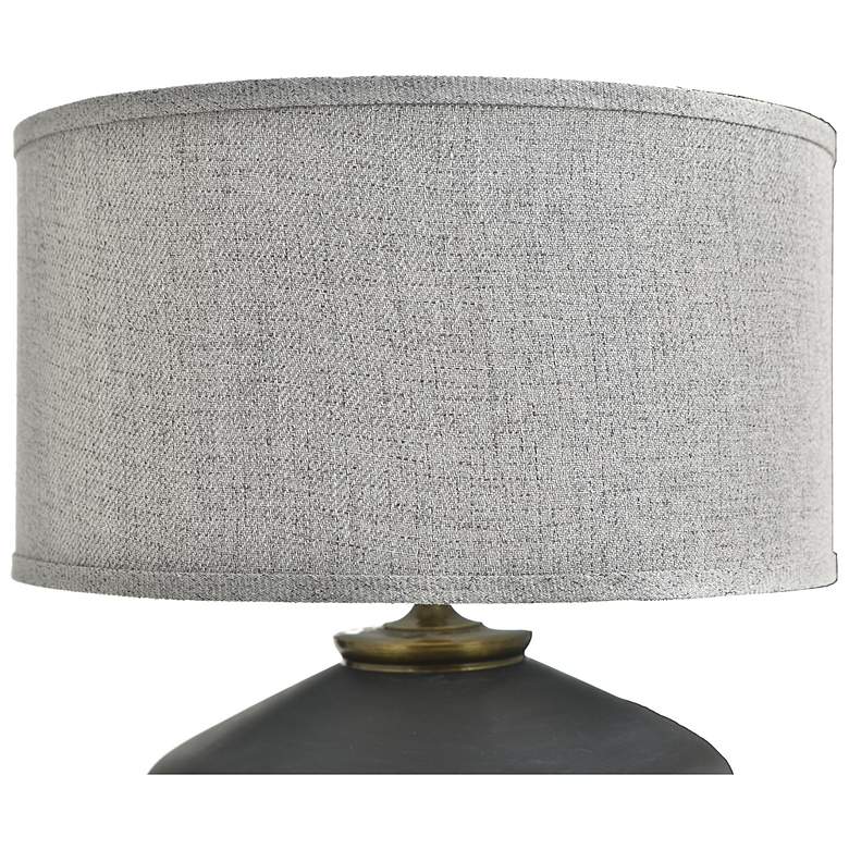 Image 5 Tamara Day Gwendolyn 18" High Matte Black Table Lamp With Grey Shade more views