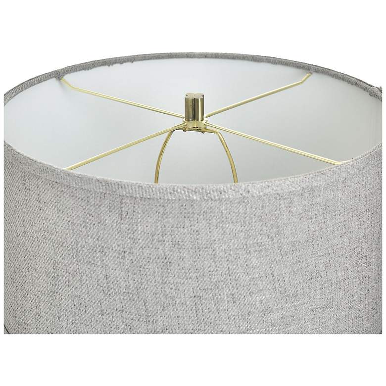 Image 6 Tamara Day Gwendolyn 18" High Matte Black Table Lamp With Grey Shade more views