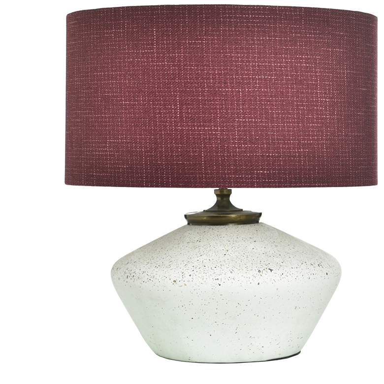 Image 2 Tamara Day Gwendolyn 18" High White & Gold Table Lamp With Burgundy Shade