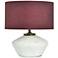 Tamara Day Gwendolyn 18" High White & Gold Table Lamp With Burgundy Shade