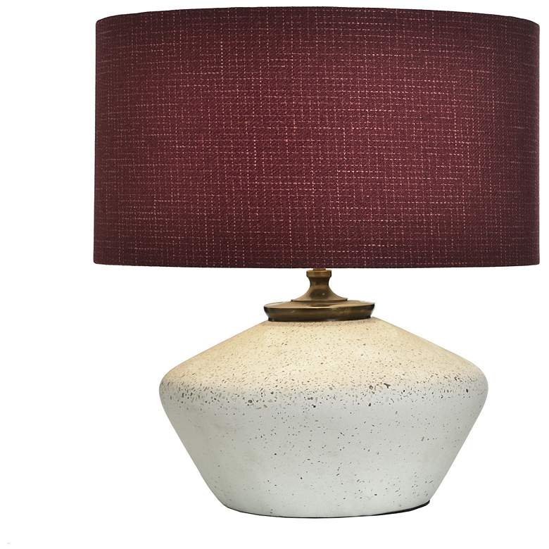 Image 3 Tamara Day Gwendolyn 18" High White & Gold Table Lamp With Burgundy Shade more views