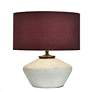 3_Tamara Day Gwendolyn 18" High White & Gold Table Lamp With Burgundy Shade more views