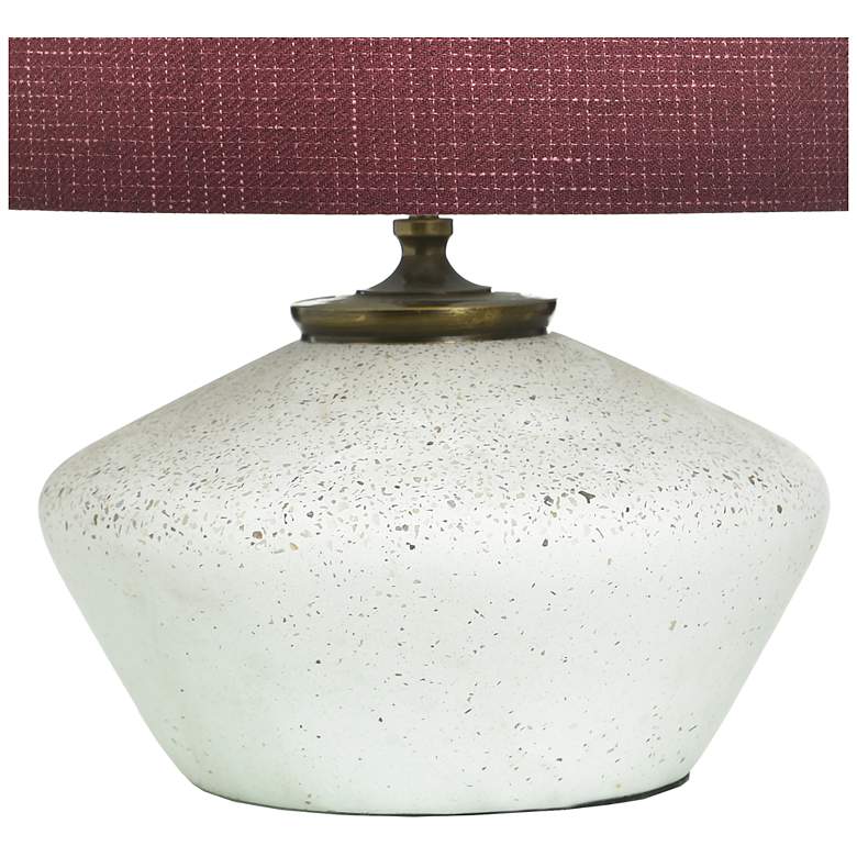 Image 4 Tamara Day Gwendolyn 18" High White & Gold Table Lamp With Burgundy Shade more views