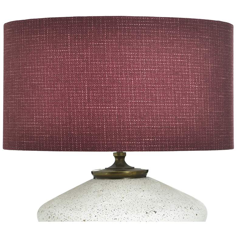 Image 5 Tamara Day Gwendolyn 18" High White & Gold Table Lamp With Burgundy Shade more views