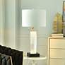 1_Tamara Day Jasper 32" High Black & White Table Lamp With Light Grey Shade