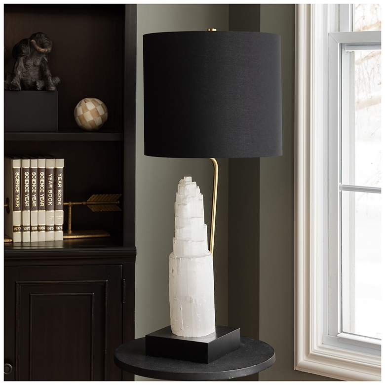 Image 3 Tamara Day Jasper 32" High White & Black Table Lamp With Black Shade more views