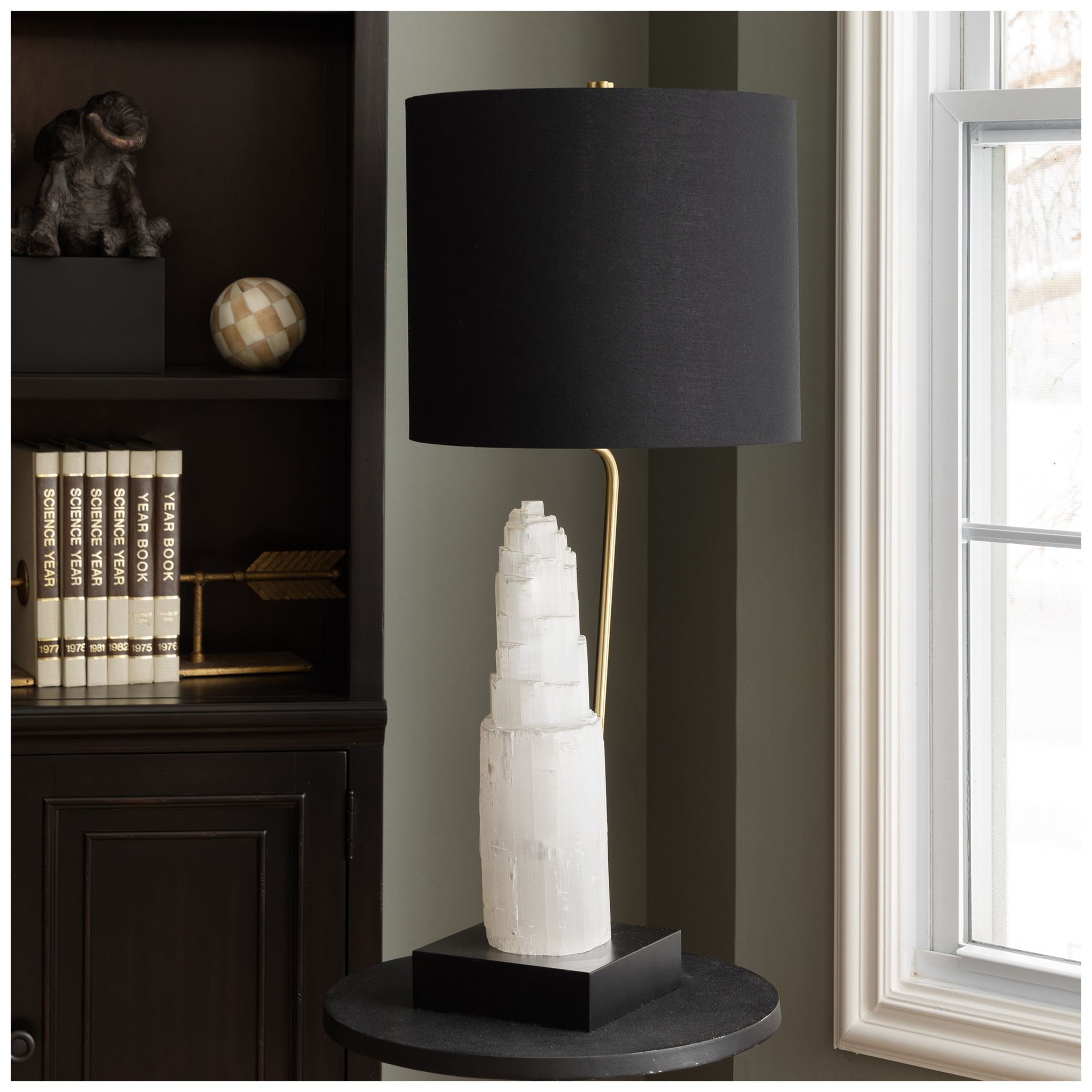 Tamara Day Jasper 32" High White & Black Table Lamp With Black Shade