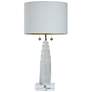 1_Tamara Day Jasper 32" High White & Clear Table Lamp With Light Grey Shade