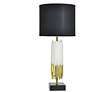 2_Tamara Day Jasper 33"H Black, White & Gold Leaf Table Lamp With Black Shade