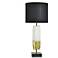 Tamara Day Jasper 33"H Black, White & Gold Leaf Table Lamp With Black Shade