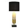 3_Tamara Day Jasper 33"H Black, White & Gold Leaf Table Lamp With Black Shade more views