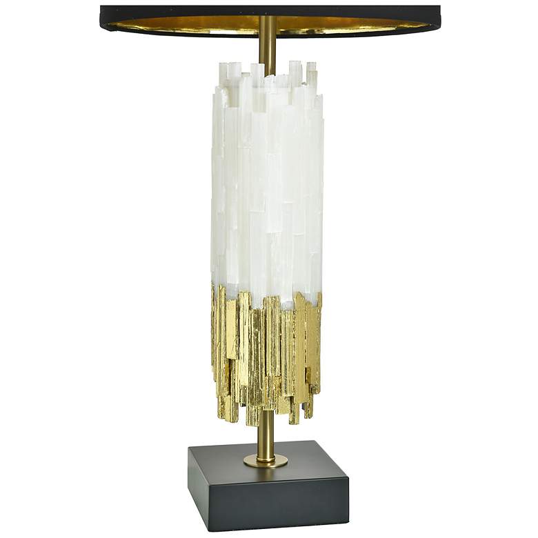 Image 4 Tamara Day Jasper 33"H Black, White & Gold Leaf Table Lamp With Black Shade more views