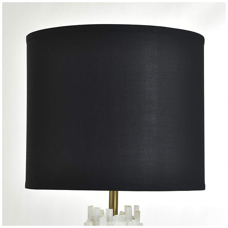 Image 5 Tamara Day Jasper 33"H Black, White & Gold Leaf Table Lamp With Black Shade more views
