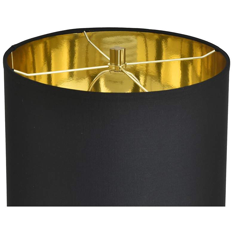 Image 6 Tamara Day Jasper 33"H Black, White & Gold Leaf Table Lamp With Black Shade more views