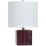 1_Tamara Day Matilda 18" High Burgundy Table Lamp With Off-White Shade