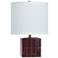 Tamara Day Matilda 18" High Burgundy Table Lamp With Off-White Shade