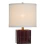 2_Tamara Day Matilda 18" High Burgundy Table Lamp With Off-White Shade more views