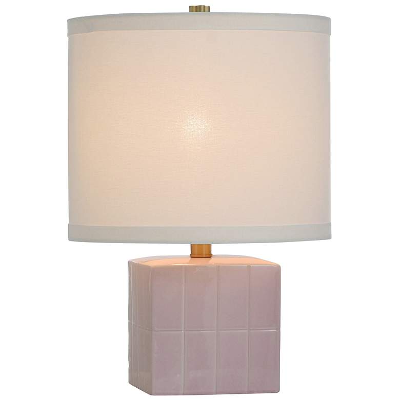 Image 2 Tamara Day Matilda 18" High Pink Peony Table Lamp With Off-White Shade more views