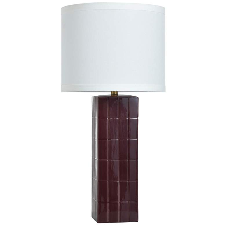 Image 1 Tamara Day Matilda 31" High Burgandy Table Lamp With Off-White Shade