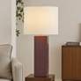 1_Tamara Day Matilda 31" High Burgandy Table Lamp With Off-White Shade