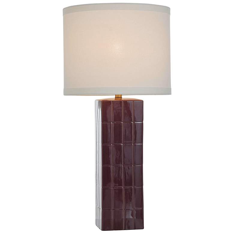 Image 2 Tamara Day Matilda 31" High Burgandy Table Lamp With Off-White Shade more views