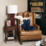 6_Tamara Day Matilda 31" High Burgandy Table Lamp With Off-White Shade more views
