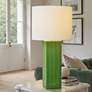 1_Tamara Day Matilda 31" High Green Table Lamp With Off-White Shade