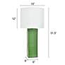 7_Tamara Day Matilda 31" High Green Table Lamp With Off-White Shade more views