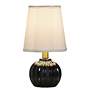 2_Tamara Day Ophelia 12.5" High Glossy Black Table Lamp With Off-White Shade more views