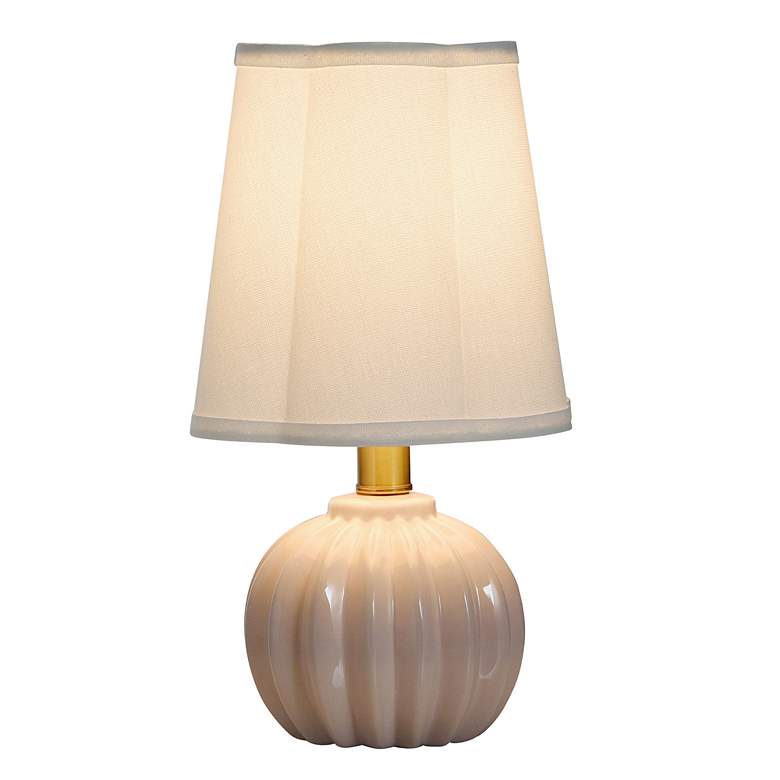Image 2 Tamara Day Ophelia 12.5" High Pink Peony Table Lamp With Off-White Shade more views