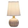 2_Tamara Day Ophelia 12.5" High Pink Peony Table Lamp With Off-White Shade more views
