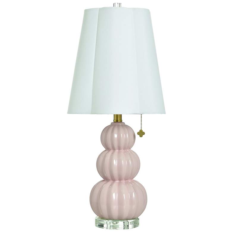 Image 2 Tamara Day Ophelia 26"H Small Pink Peony Table Lamp With Off-White Shade