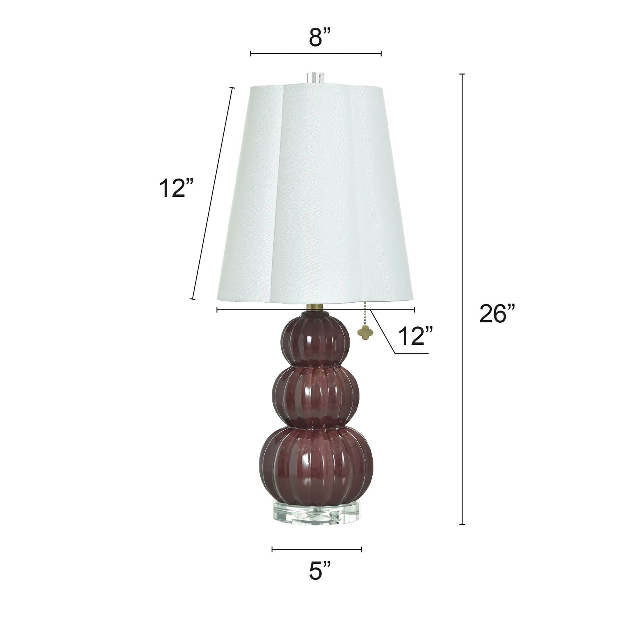 Image 7 Tamara Day Ophelia 26" High Small Burgandy Table Lamp With Off-White Shade more views