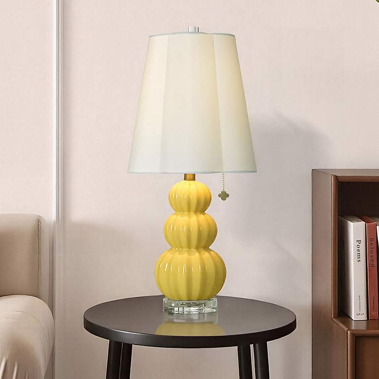 Image 7 Tamara Day Ophelia 26" High Small Gold Table Lamp With Off-White Shade more views
