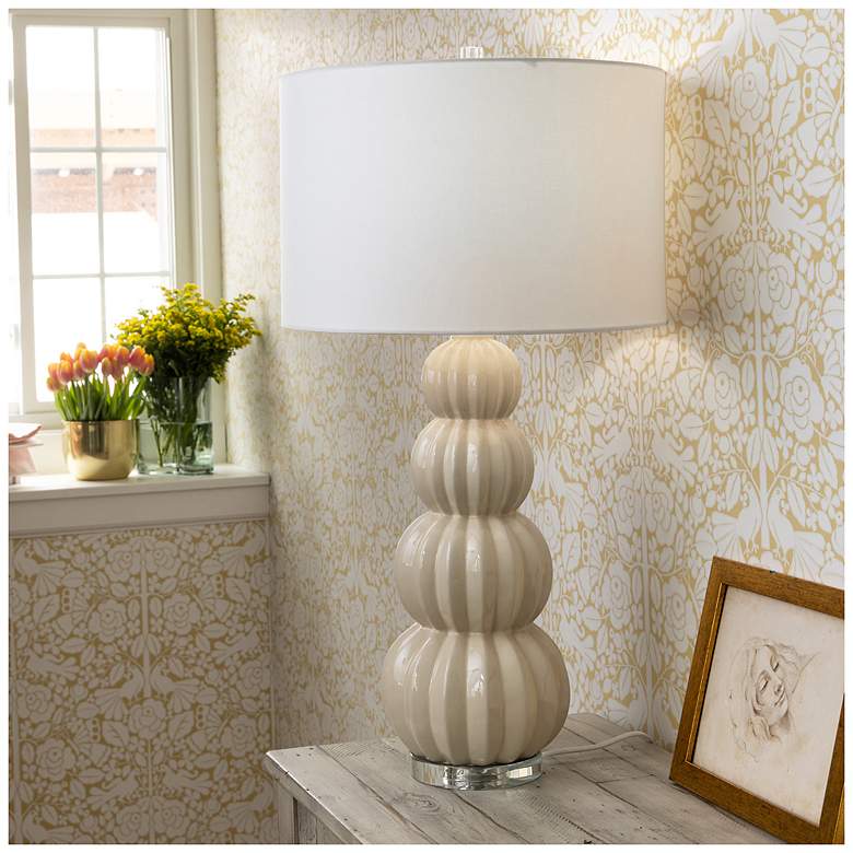Image 1 Tamara Day Ophelia 33" High Cream Table Lamp With Off-White Shade