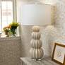 1_Tamara Day Ophelia 33" High Cream Table Lamp With Off-White Shade